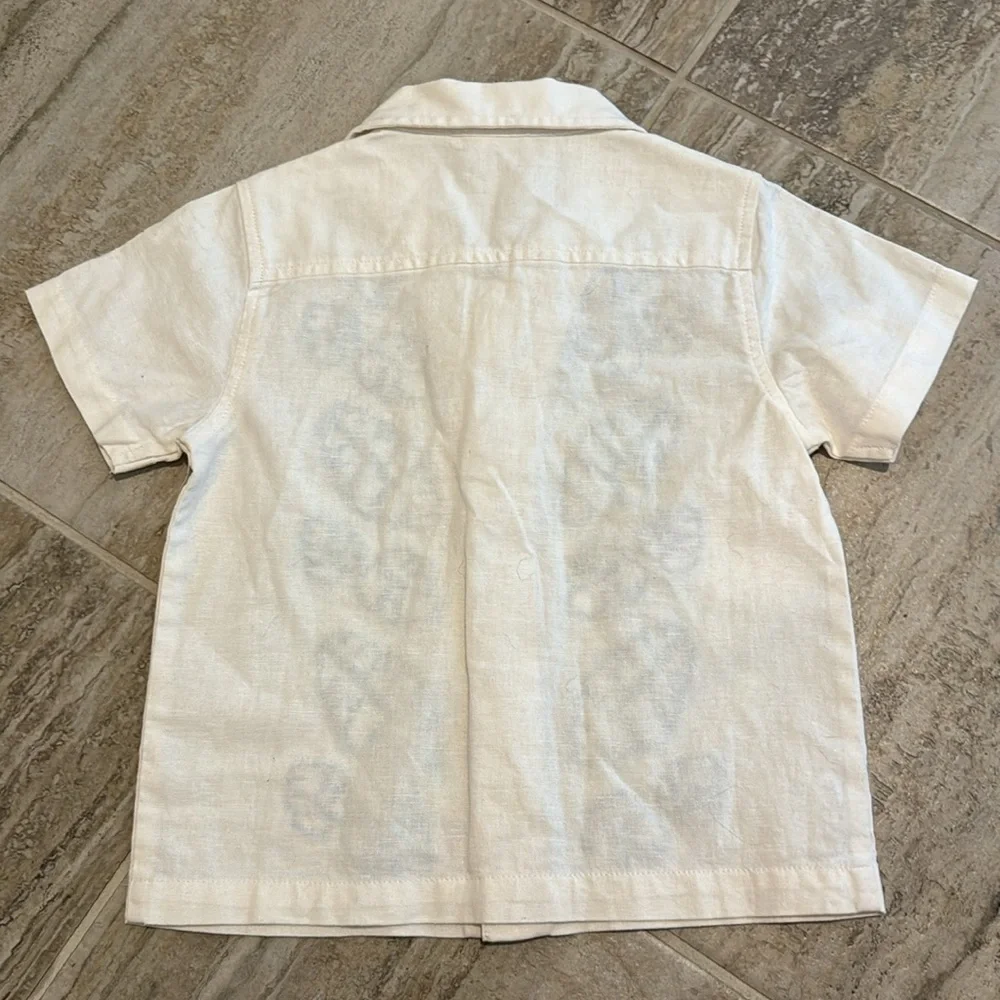 NWT GYMBOREE Boys Short Sleeve Embroidered Button Down Size 3T